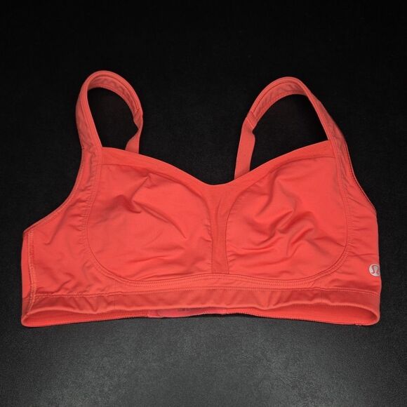 Lululemon 34DD Sports Bra Ta Ta Tamer Dark Red - Picture 1 of 4
